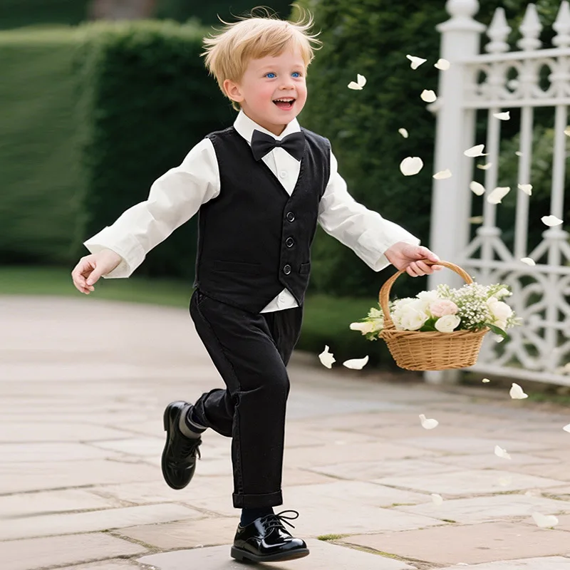 Baby Boys Gentleman 3pcs Outfit Spring Autumn Shirt Vest Suspender Pants Formal Wedding Birthday Party Suit Kids Elegant Clothes
Baby Boys Gentleman 3pcs Outfit Spring Autumn Shirt Vest Suspender Pants Formal Wedding Birthday Party Suit Kids Elegant Clothes