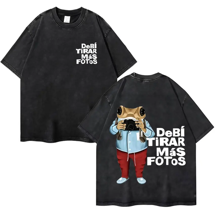 DTMF Debí Tirar Más Fotos Humor Frog Vintage Washed Tees Bad Bunny 2025 Album T Shirt Double Sided Clothes Y2K Oversized Tshirts
DTMF Debí Tirar Más Fotos Humor Frog Vintage Washed Tees Bad Bunny 2025 Album T Shirt Double Sided Clothes Y2K Oversized Tshirts