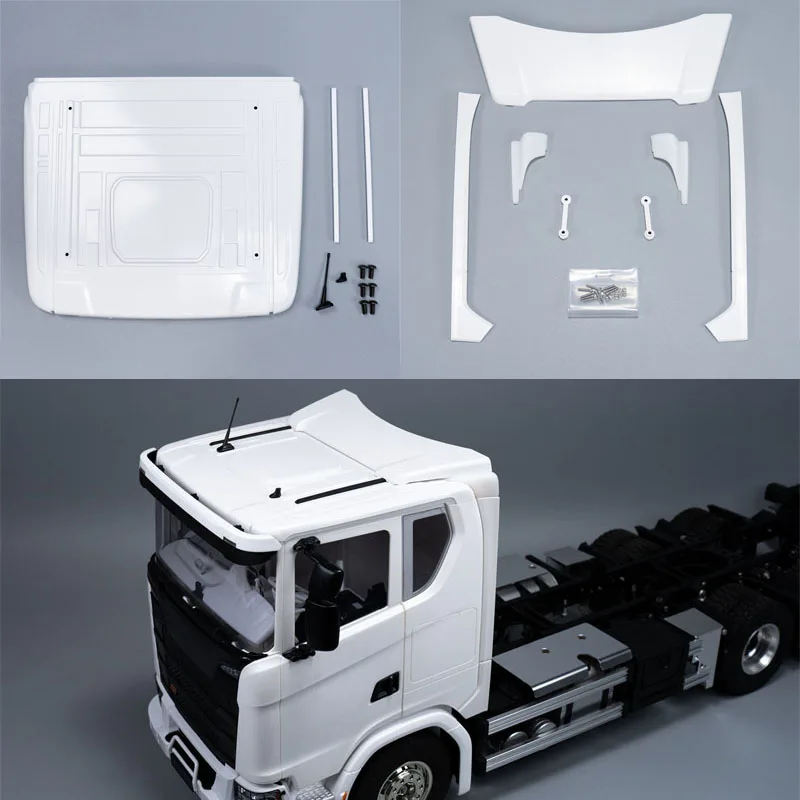 White Plastic Roof Set Rear Wing Modification for 1/14 Tamiya RC Truck Car Scania 770S 56368 56371 Diy Parts Toys
White Plastic Roof Set Rear Wing Modification for 1/14 Tamiya RC Truck Car Scania 770S 56368 56371 Diy Parts Toys