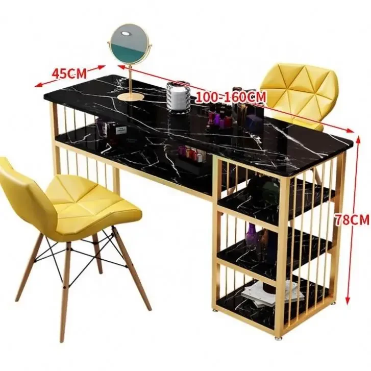 Modern Black Gold Salon Furniture Wood Pallet Extension Metal Marble Nail Table and Chairs Set Manicure Table
Modern Black Gold Salon Furniture Wood Pallet Extension Metal Marble Nail Table and Chairs Set Manicure Table