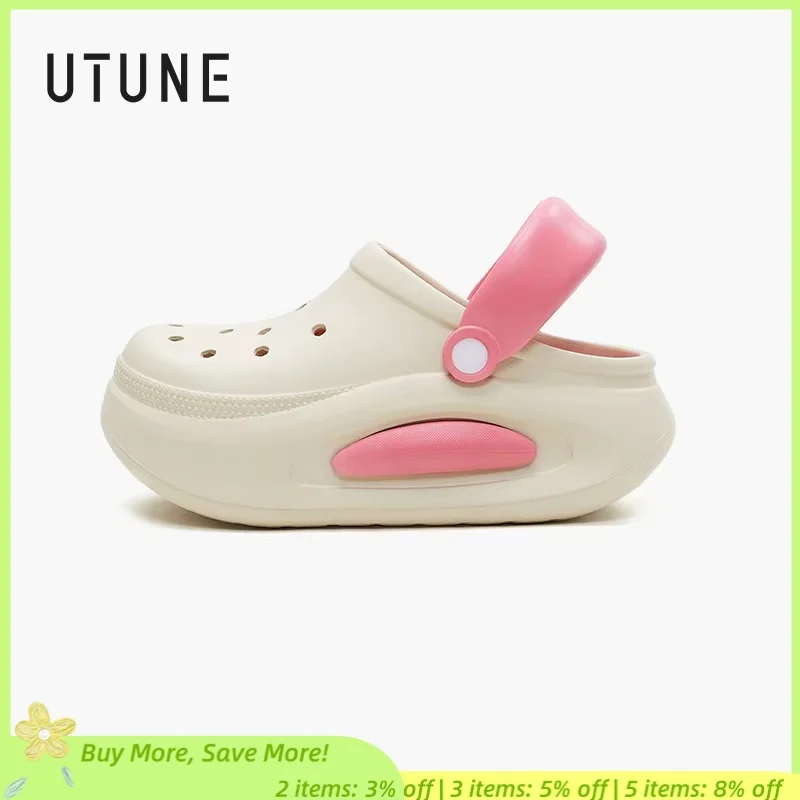 UTUNE Thick Sole Women's Sandals Summer 6cm Heels Garden Beach Hole Shoes for Women Outdoor EVA Soft Sole Couple Luxury Slides
UTUNE Thick Sole Women's Sandals Summer 6cm Heels Garden Beach Hole Shoes for Women Outdoor EVA Soft Sole Couple Luxury Slides