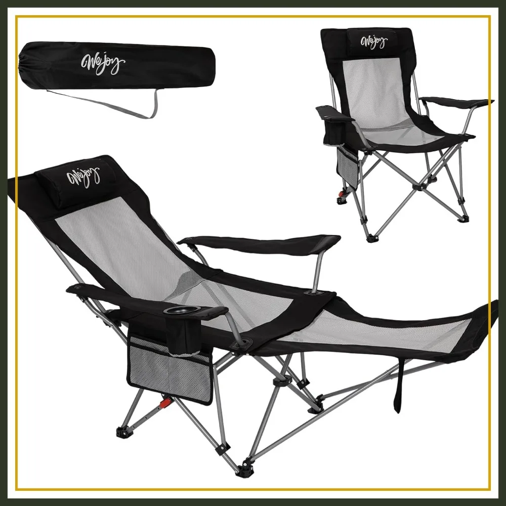 2-in-1 Reclining Camping Chair with Footrest for Adults Folding Lounge Chair Adjustable Backrest Heavy Duty Outdoor
2-in-1 Reclining Camping Chair with Footrest for Adults Folding Lounge Chair Adjustable Backrest Heavy Duty Outdoor