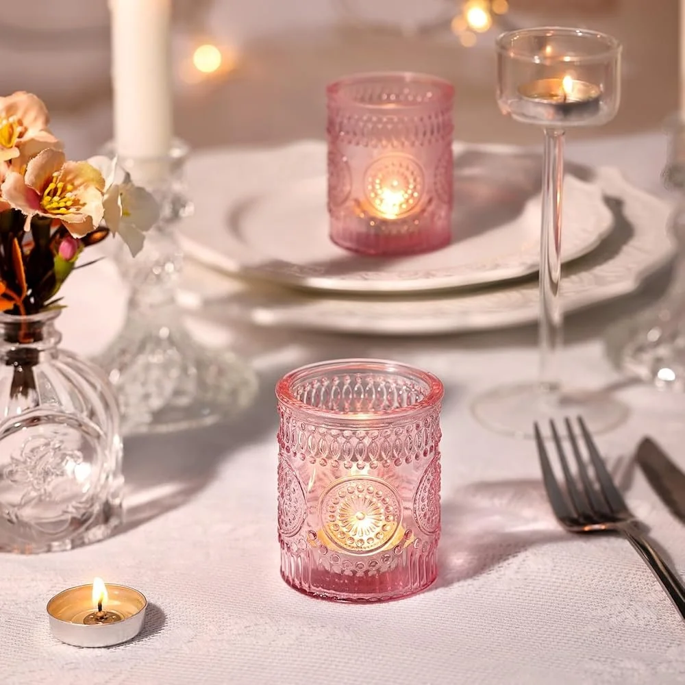 36 Pack Glass Votive Candle Holders Wedding Centerpieces Embossed Design Romantic Decor Tea Light Holders Various Occasions
36 Pack Glass Votive Candle Holders Wedding Centerpieces Embossed Design Romantic Decor Tea Light Holders Various Occasions