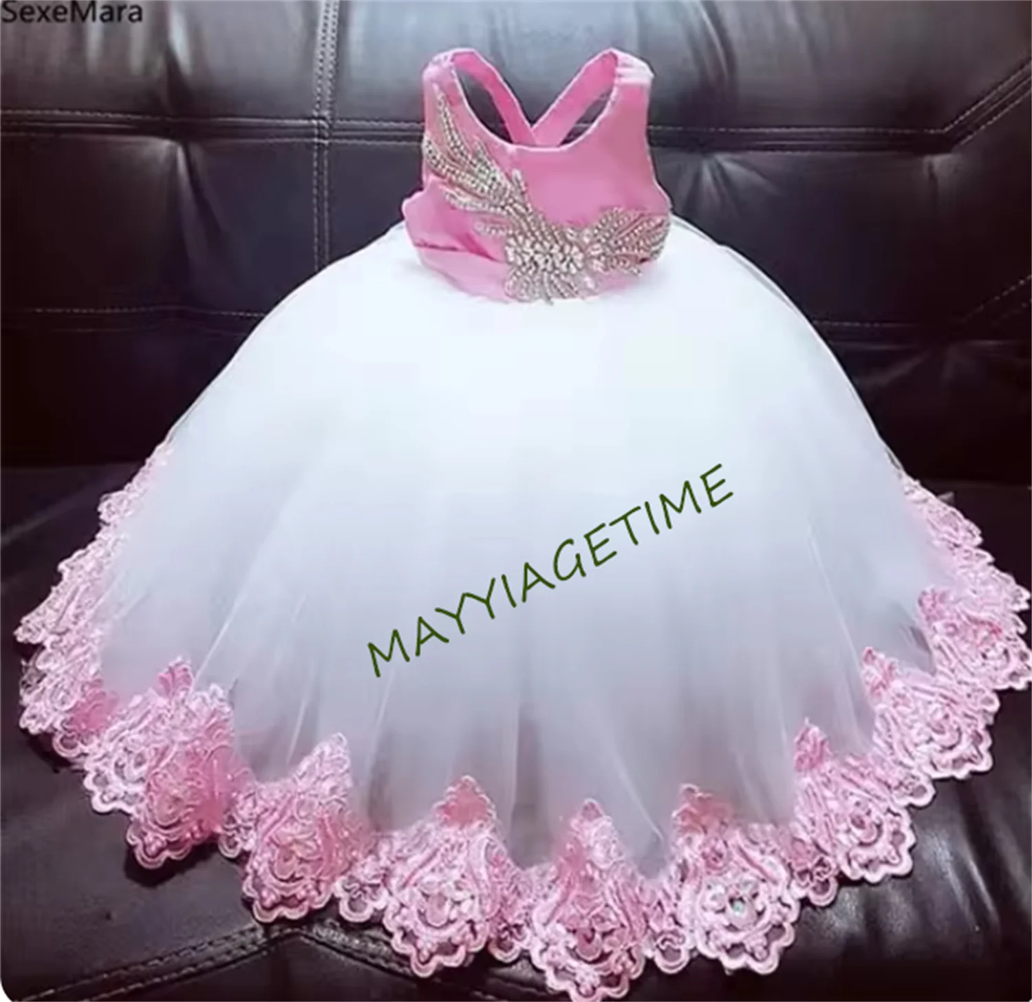 CusNew baby girls birthday party dress pink applique lace crystal infant toddler clothes tutu dress
CusNew baby girls birthday party dress pink applique lace crystal infant toddler clothes tutu dress