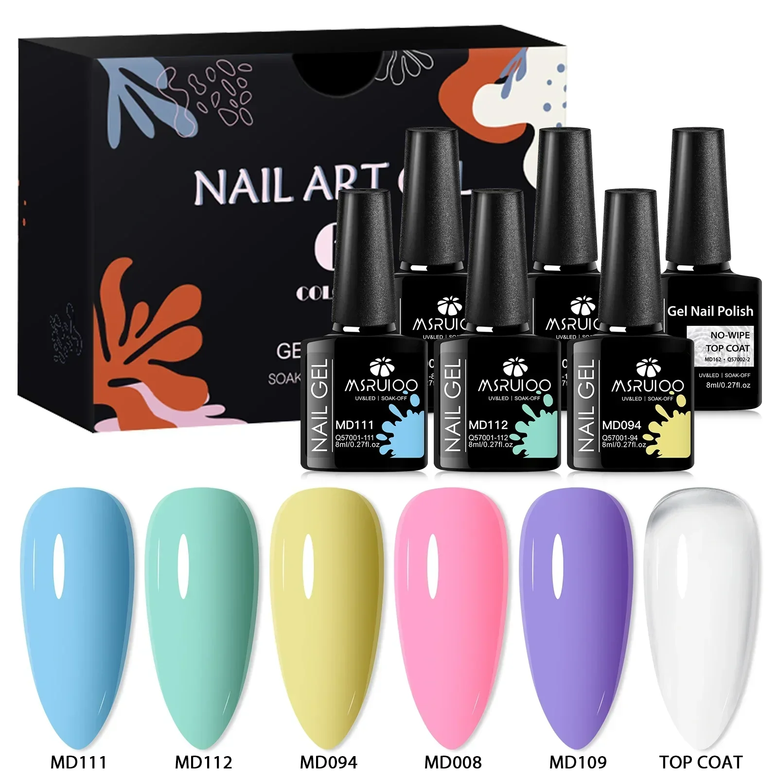 MSRUIOO 6Pcs/Set Macaron Series Gel Nail Polish Spring Summer Simple Candy Color Nail Art Gel Varnish for Nails Manicure
MSRUIOO 6Pcs/Set Macaron Series Gel Nail Polish Spring Summer Simple Candy Color Nail Art Gel Varnish for Nails Manicure