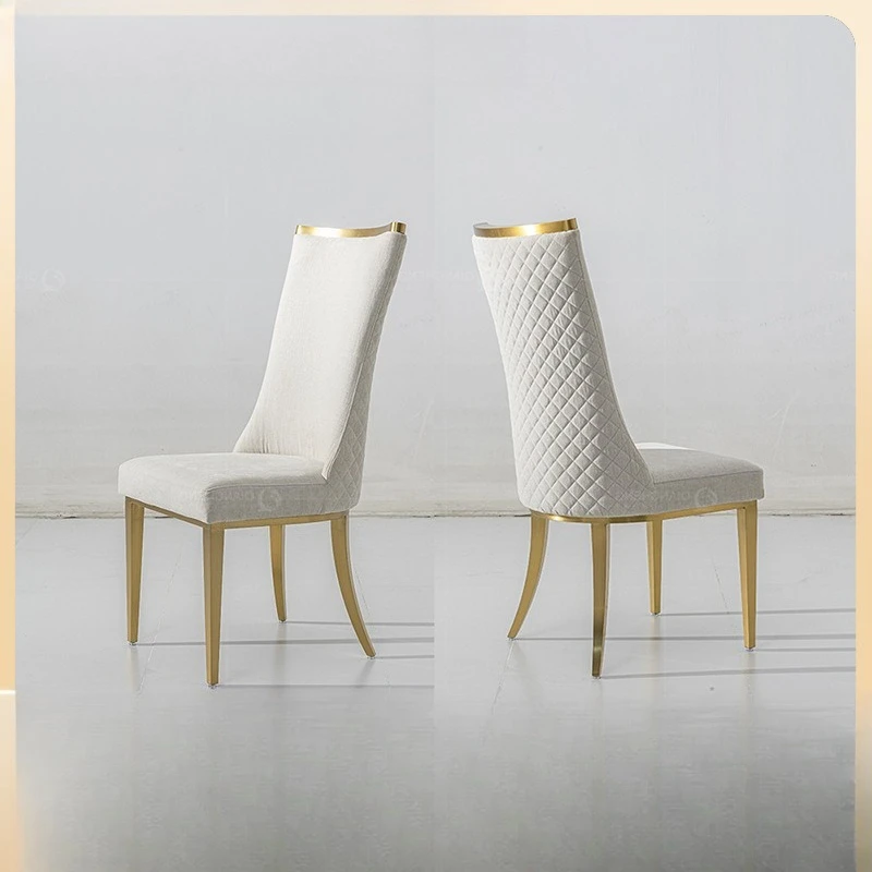 Light luxury dining chair home high sense modern simple stainless steel back chair Internet celebrity flannel stool
Light luxury dining chair home high sense modern simple stainless steel back chair Internet celebrity flannel stool