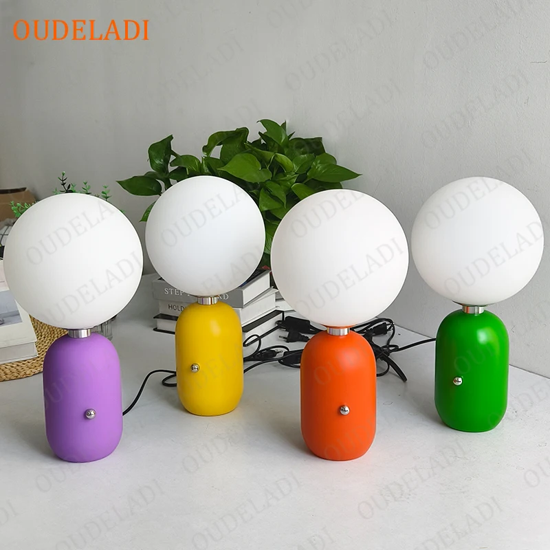 Glass ball Table Lamp Modern living room decor Lighting Study Bedroom Desk Lamp Reading Lamp Luminaire
Glass ball Table Lamp Modern living room decor Lighting Study Bedroom Desk Lamp Reading Lamp Luminaire