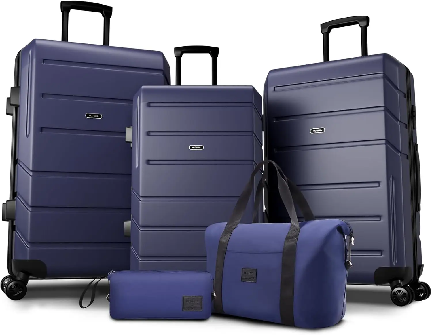 HOTEEL Premium 5-Piece Travel Set, Expandable Hardshell Luggage with Spinner Wheels, Complete Family Suitcase Collection 
HOTEEL Premium 5-Piece Travel Set, Expandable Hardshell Luggage with Spinner Wheels, Complete Family Suitcase Collection