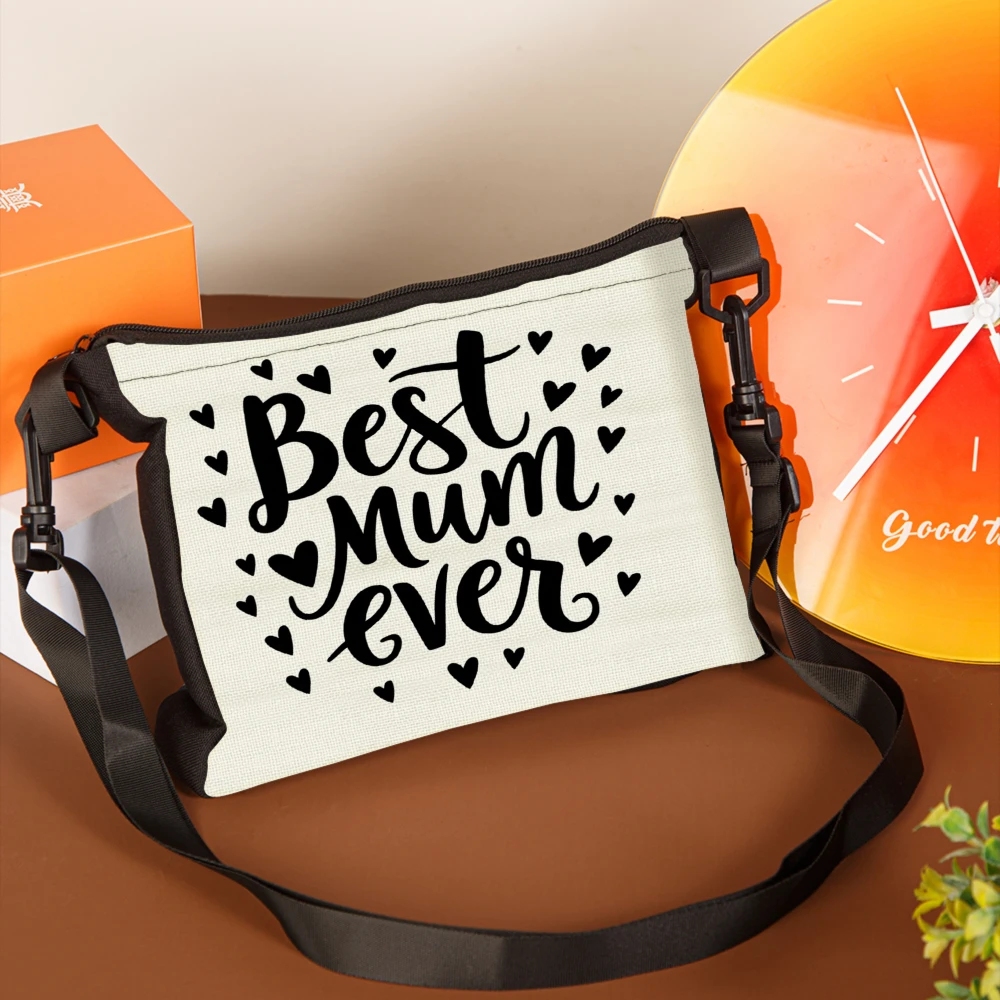 1pc Best Mum Ever Crossbody Bag White Heart Pattern And Text Shoulder Bags For Mother Day Gift Women Daily Use Casual Travel Sch
1pc Best Mum Ever Crossbody Bag White Heart Pattern And Text Shoulder Bags For Mother Day Gift Women Daily Use Casual Travel Sch