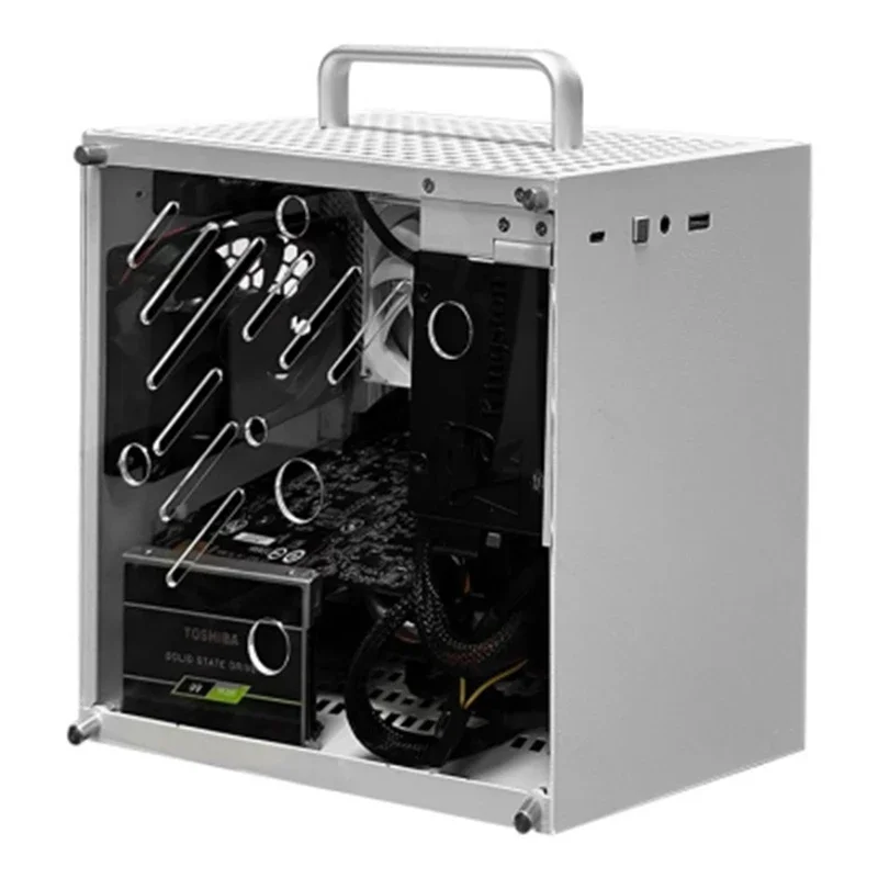 Маленькая коробка, вид сбоку, небольшой чехол, мини-футляр ITX, мощность SFX, портативный компьютер, основной портативный чехол
Маленькая коробка, вид сбоку, небольшой чехол, мини-футляр ITX, мощность SFX, портативный компьютер, основной портативный чехол