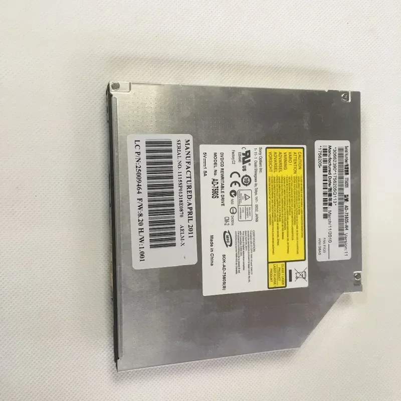 New original Ordinary tray 12.7mm DVDRW Drive model AD-7580S AD-7560S UJ8E0 UJ8B0 For Notebook
New original Ordinary tray 12.7mm DVDRW Drive model AD-7580S AD-7560S UJ8E0 UJ8B0 For Notebook