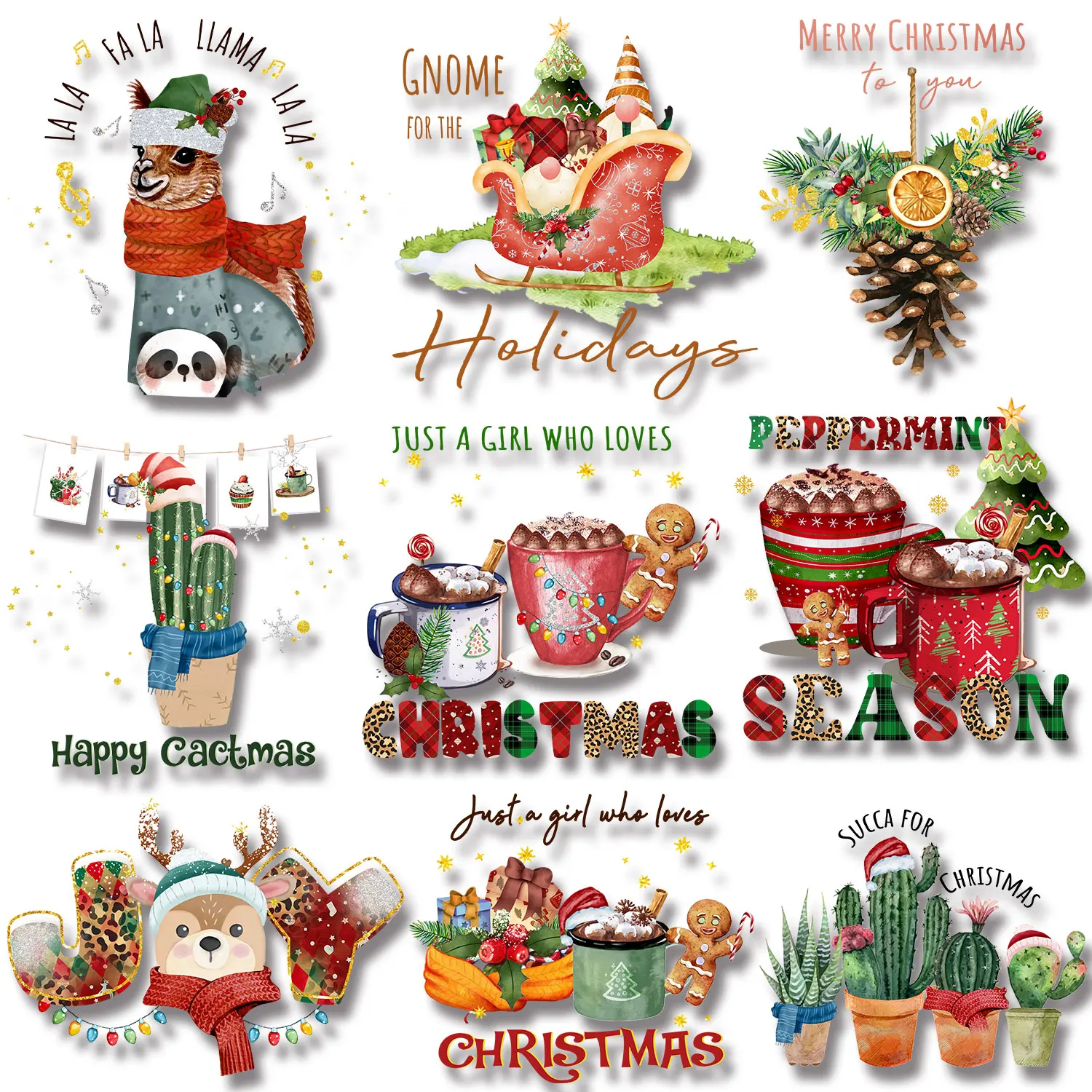 Happy Cactmas Joy Christmas Cat Iron on Transfers Applique for Cloth Various Styles Strong viscosity DIY Decoration
Happy Cactmas Joy Christmas Cat Iron on Transfers Applique for Cloth Various Styles Strong viscosity DIY Decoration