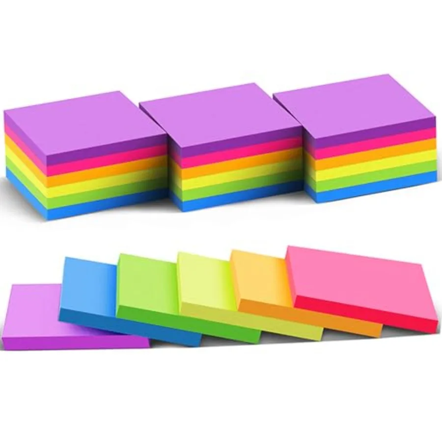 24 Pack Sticky Notes 3x3 in Post Bright Stickies Colorful Super Sticking Power Memo Pads, Strong Adhesive, 74 Sheets/pad
24 Pack Sticky Notes 3x3 in Post Bright Stickies Colorful Super Sticking Power Memo Pads, Strong Adhesive, 74 Sheets/pad