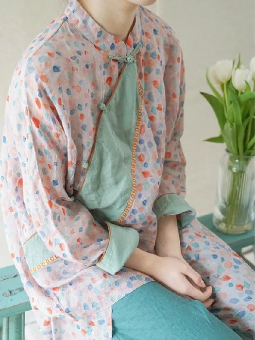 Loose Long Sve irt Women's Faion Retro Color Blo Hanfu Sle Printed Bell Sve round Ne Casual Comfortable irt
Loose Long Sve irt Women's Faion Retro Color Blo Hanfu Sle Printed Bell Sve round Ne Casual Comfortable irt