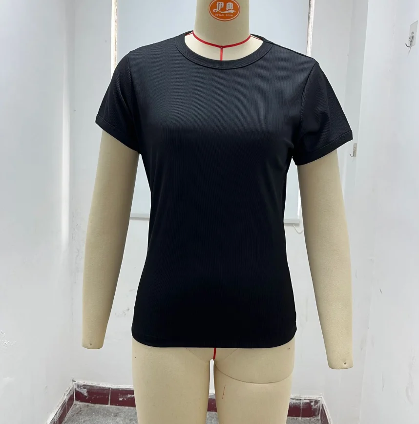 Women's Sports Short Sleeve T-Shirt Female Daily Clothing In Summer New 2025 Round Neck Womens Fashion Skinny Thread Top
Women's Sports Short Sleeve T-Shirt Female Daily Clothing In Summer New 2025 Round Neck Womens Fashion Skinny Thread Top