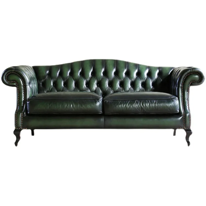 American leather sofa, retro oil wax leather old, three-person sofa
American leather sofa, retro oil wax leather old, three-person sofa