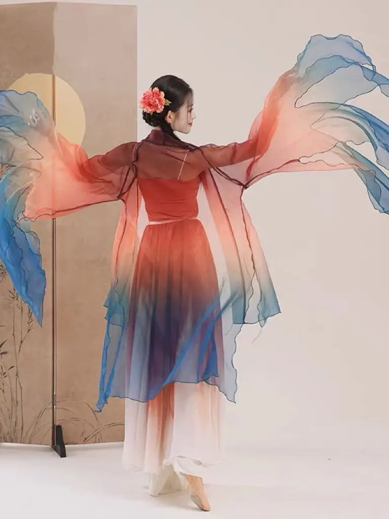 Classical Dance Gradient Style Cardigan Performance Costume Elegant Temperament Big Skirt Chinese Dance Ethnic Dress
Classical Dance Gradient Style Cardigan Performance Costume Elegant Temperament Big Skirt Chinese Dance Ethnic Dress