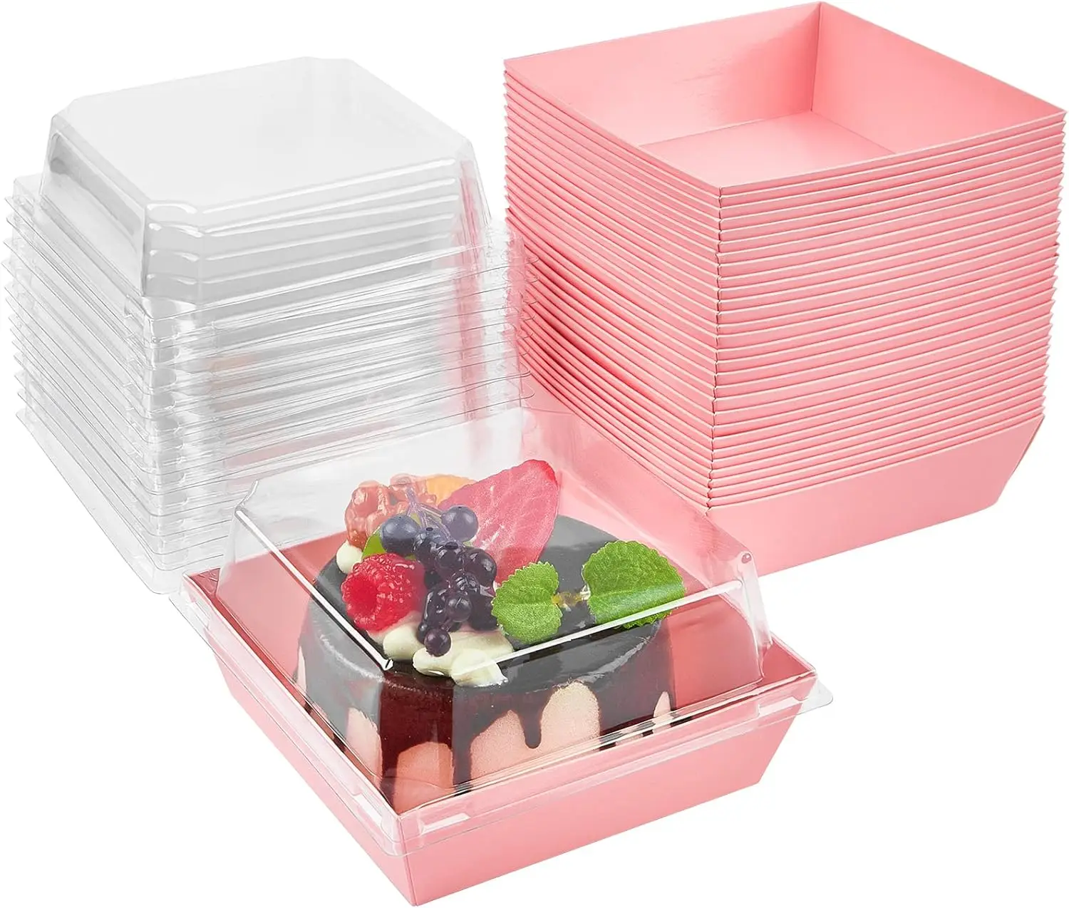 50 Pack Small Charcuterie Boxes with Clear Lids, 4 Inches Paper Bakery Boxes Disposable To Go Food Containers for Cookie, Cake
50 Pack Small Charcuterie Boxes with Clear Lids, 4 Inches Paper Bakery Boxes Disposable To Go Food Containers for Cookie, Cake