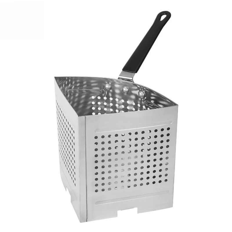 Stainless Steel Cooking Noodle Basket Pasta Basket Perforated Stainless Steel Filter Basket with Black PVC Coated Handle
Stainless Steel Cooking Noodle Basket Pasta Basket Perforated Stainless Steel Filter Basket with Black PVC Coated Handle
