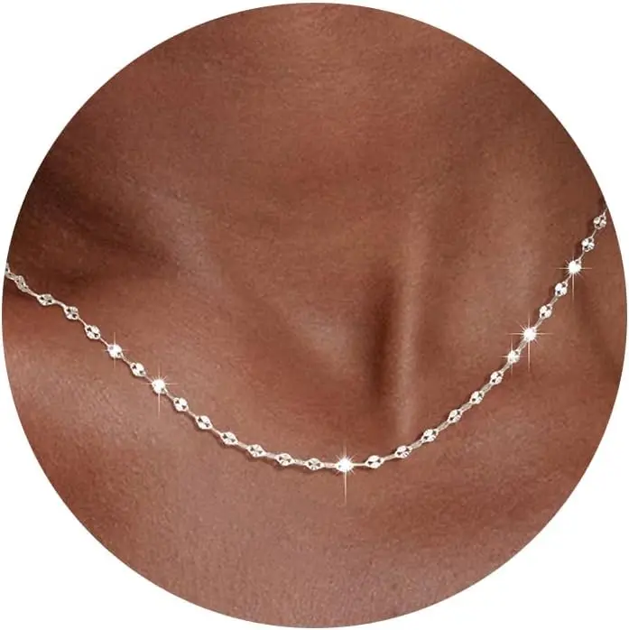 Minimalist 16K Gold Plated Silver Chain Necklace for Women, Trendy Dainty Link Jewelry Gift
Minimalist 16K Gold Plated Silver Chain Necklace for Women, Trendy Dainty Link Jewelry Gift