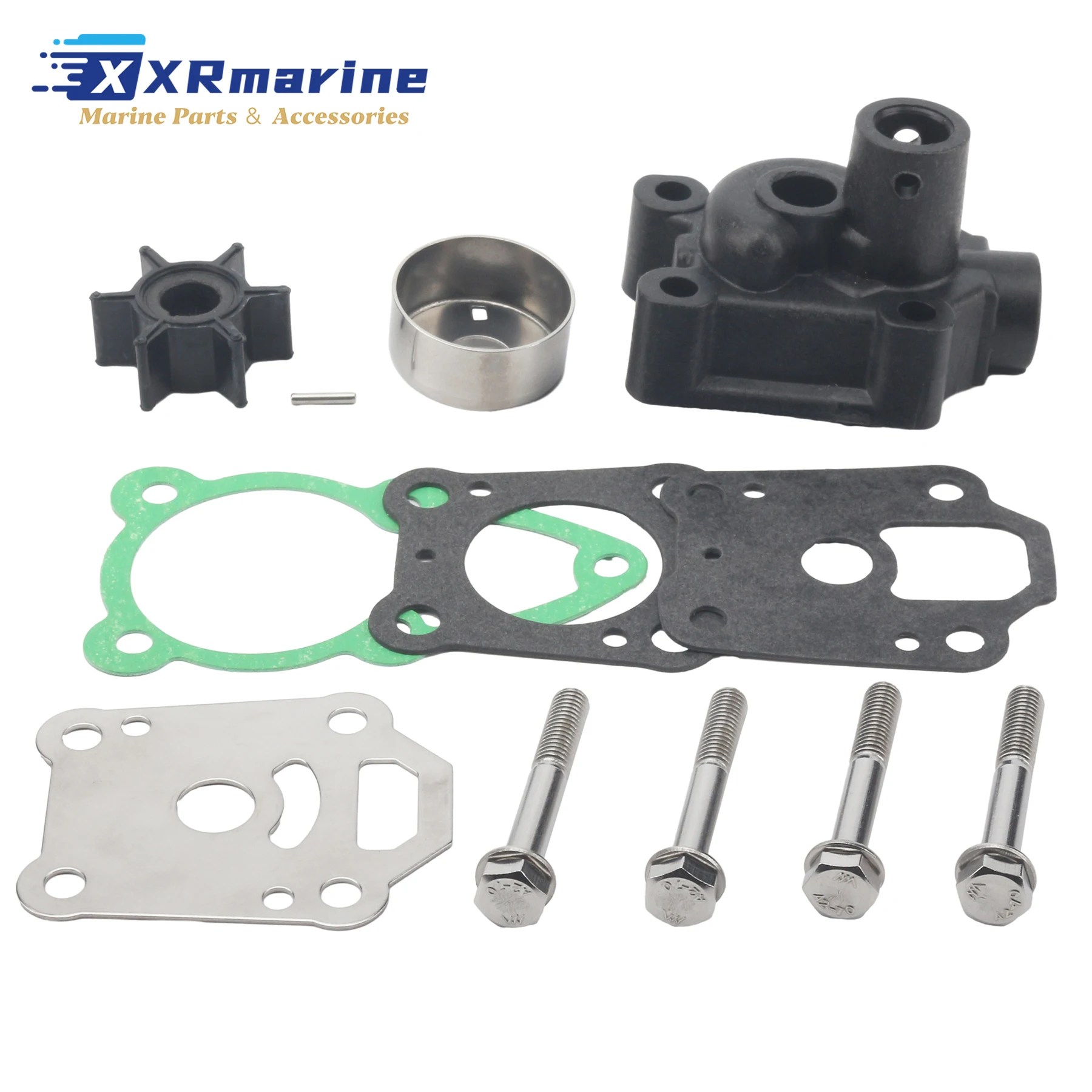 Комплект для обслуживания импеллера водяного насоса, совместимый с 4-тактными двигателями Mercury Marine 4HP, 5HP, 6HP, артикулы 8M0155395, 16159A03
Комплект для обслуживания импеллера водяного насоса, совместимый с 4-тактными двигателями Mercury Marine 4HP, 5HP, 6HP, артикулы 8M0155395, 16159A03