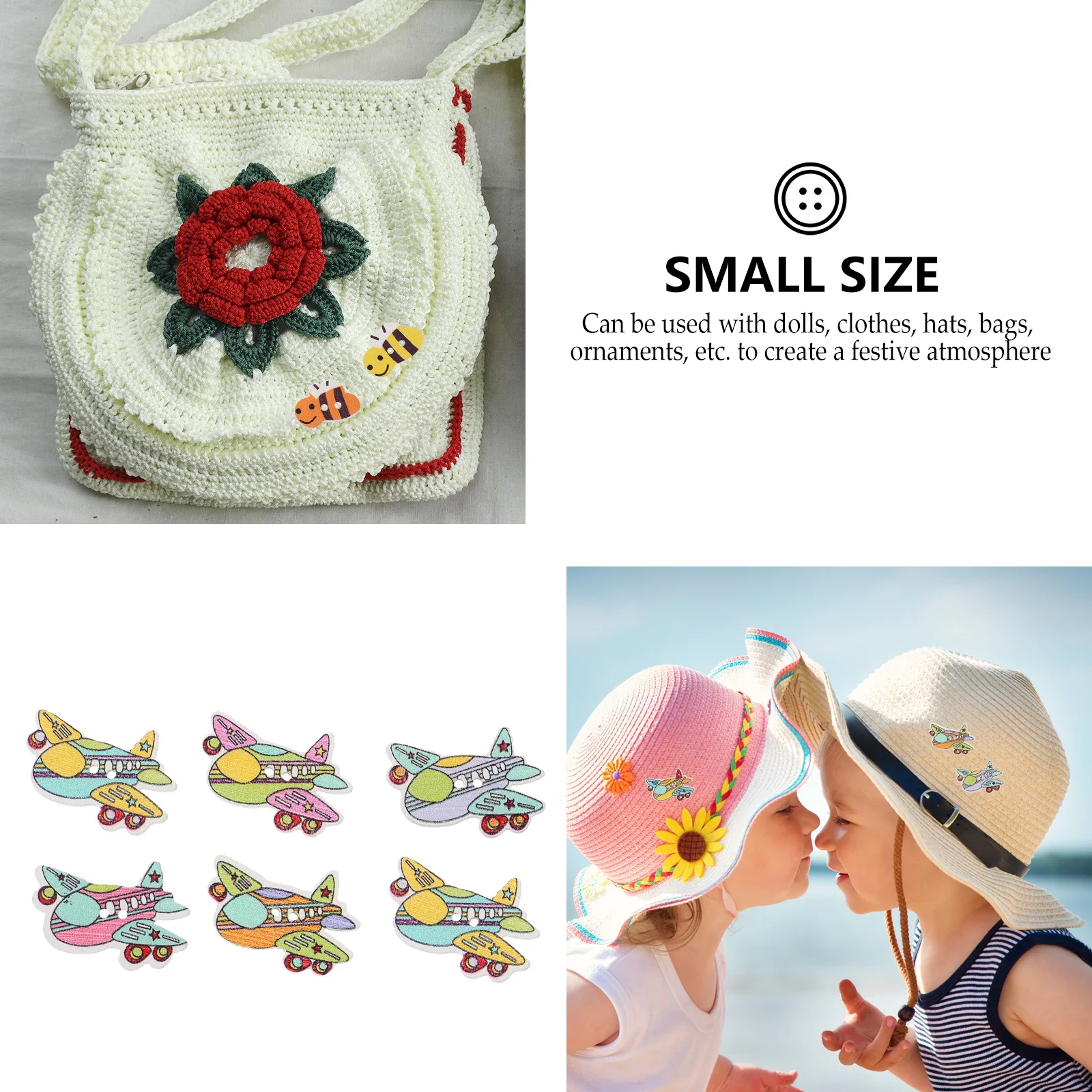 100Pcs Cartoon Airplane Wooden Buttons Small Lightweight Decorative for Clothes Backpacks DIY Sewing Painting Button Accessories
100Pcs Cartoon Airplane Wooden Buttons Small Lightweight Decorative for Clothes Backpacks DIY Sewing Painting Button Accessories