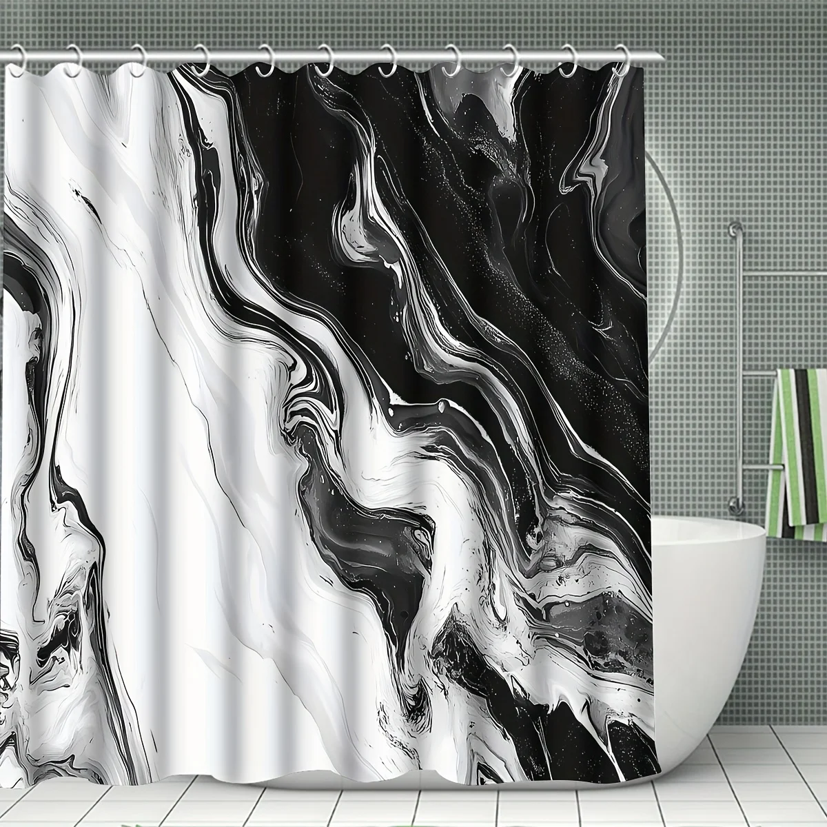 Elegant Black and White Marble Bathroom Four-Piece Set, Stylish and Sophisticated Bath Accessories with a Modern Design
Elegant Black and White Marble Bathroom Four-Piece Set, Stylish and Sophisticated Bath Accessories with a Modern Design