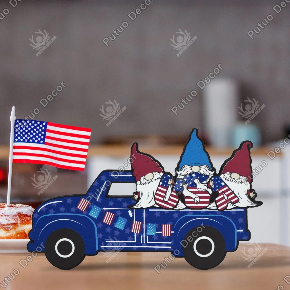 Putuo Decor Truck Shaped Wooden Table Decor, USA, Desktop Decoration for Home Cafe Office, Independence Day 4th of July Gift 
Putuo Decor Truck Shaped Wooden Table Decor, USA, Desktop Decoration for Home Cafe Office, Independence Day 4th of July Gift