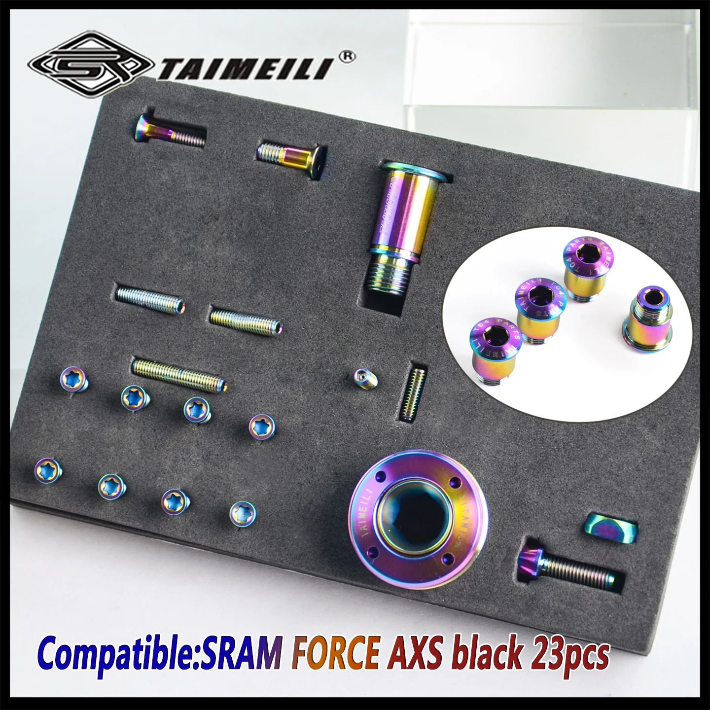 TAIMEILI titanium alloy fixing screws are suitable for SRAM FORCE AXS variable speed modification
TAIMEILI titanium alloy fixing screws are suitable for SRAM FORCE AXS variable speed modification
