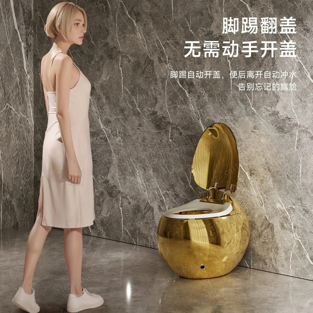 Fully Automatic Integrated Smart Toilet Luxury Golden Egg Shaped Toilet For Villa Hotel Clubhouse Home Use
Fully Automatic Integrated Smart Toilet Luxury Golden Egg Shaped Toilet For Villa Hotel Clubhouse Home Use