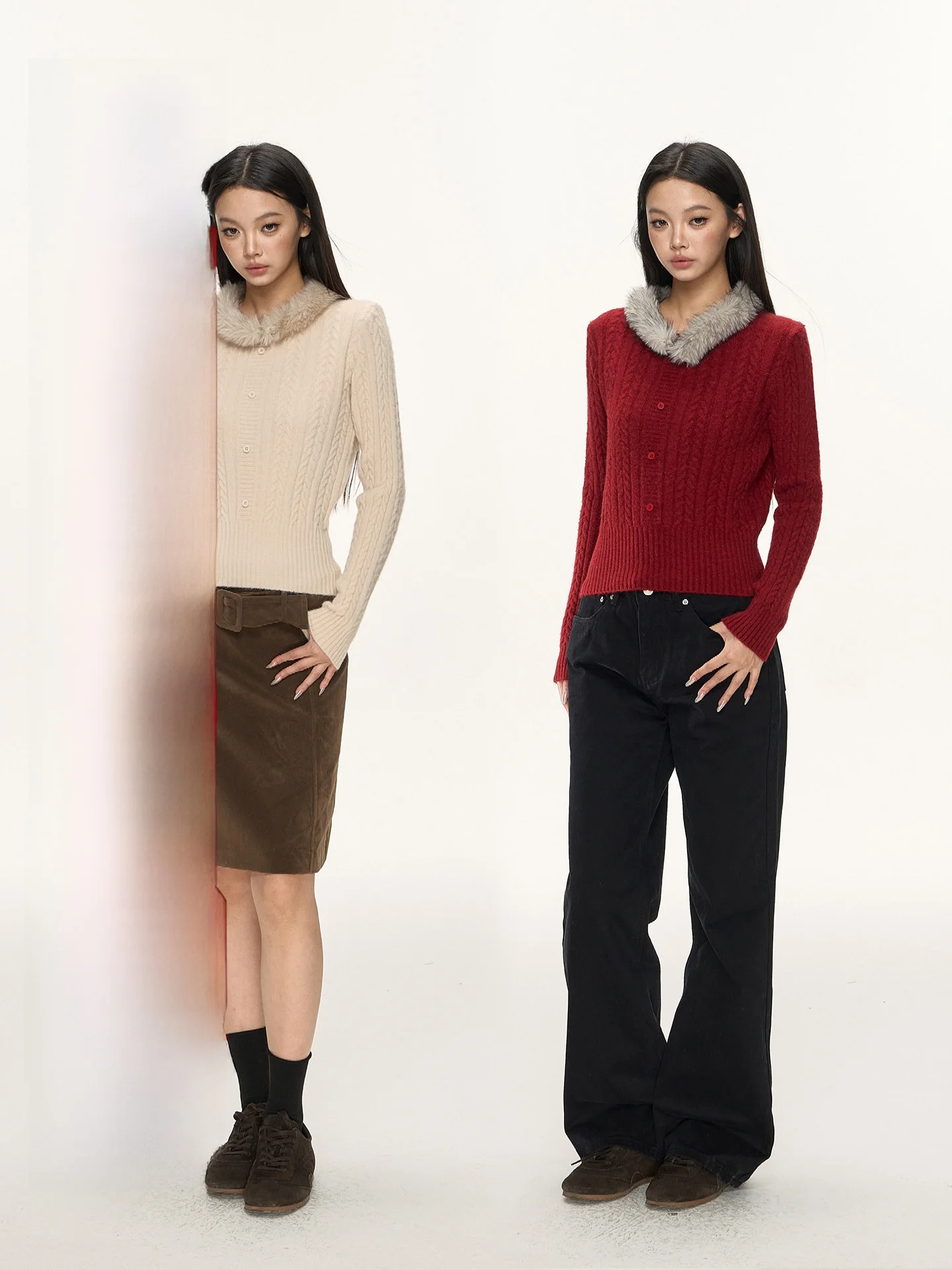 Женский кардиган Nova B свободного кроя, вязаный свитер-пальто с отстегивающимся воротником из искусственного меха, меланжевый, повседневный, свободный крой, длинный рукав
Женский кардиган Nova B свободного кроя, вязаный свитер-пальто с отстегивающимся воротником из искусственного меха, меланжевый, повседневный, свободный крой, длинный рукав