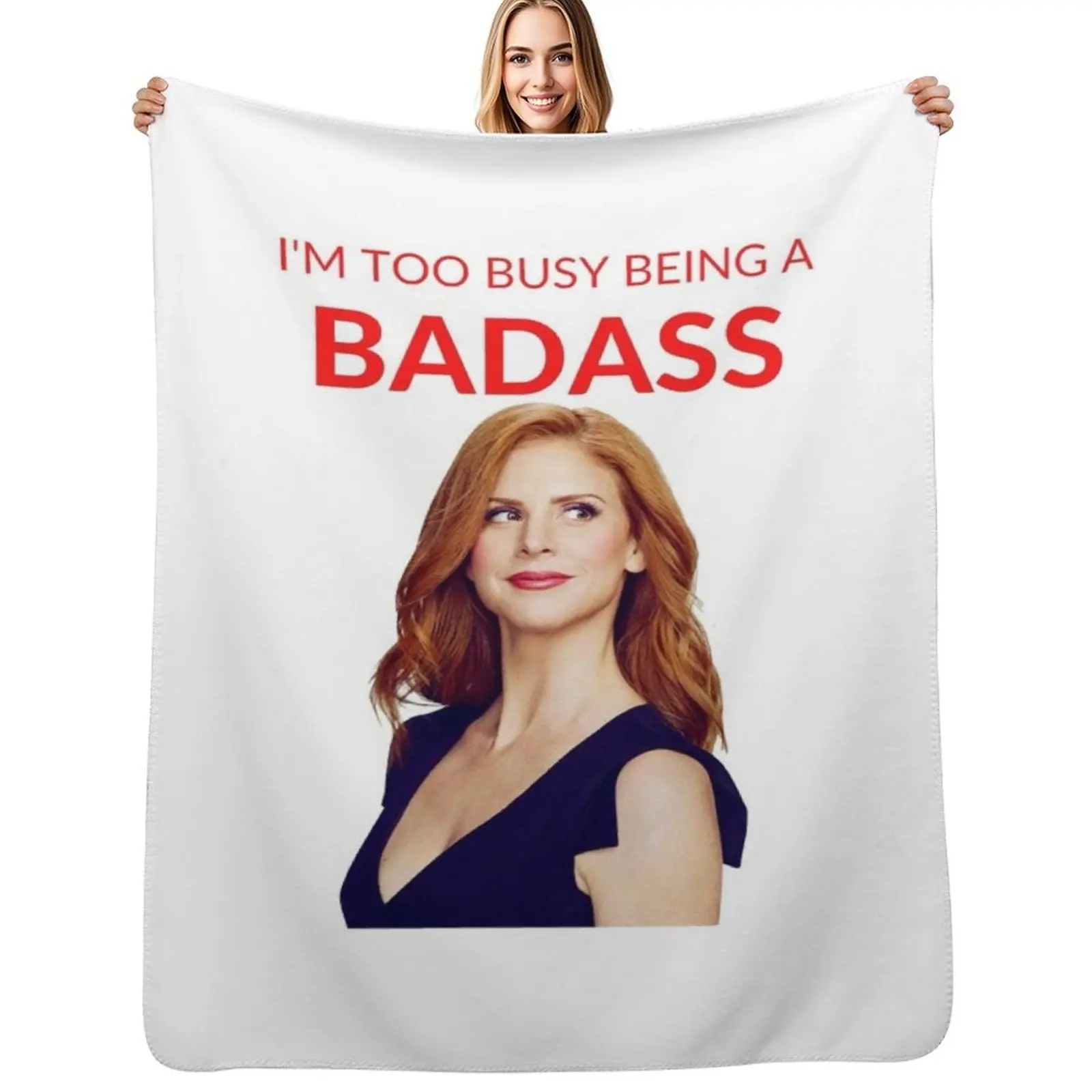 Suits Donna Paulsen 'Badass' Merch Throw Blanket Versatile Cozy Throw Blanket for All Occasions
Suits Donna Paulsen 'Badass' Merch Throw Blanket Versatile Cozy Throw Blanket for All Occasions