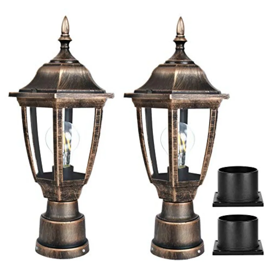 Outdoor Post Lights, Electric Exterior Lamp Post Light Fixture with Pier Mount Base, LED Bulb Included, Anti Corrosion Plastic
Outdoor Post Lights, Electric Exterior Lamp Post Light Fixture with Pier Mount Base, LED Bulb Included, Anti Corrosion Plastic