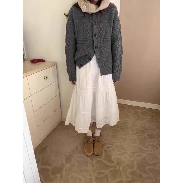 High Waist A-Line Skirt White Spring Collection Women's Retro Sle Cake Skirt Flared Skirts Ele Simple Color
High Waist A-Line Skirt White Spring Collection Women's Retro Sle Cake Skirt Flared Skirts Ele Simple Color