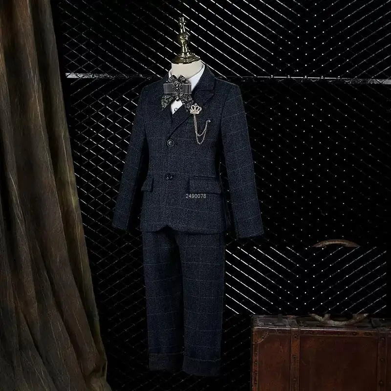 Kids Luxurious Jakcet Vest Pants Birthday Suit Boys Wedding Suit Children Photograph Tuxedo Dress Child Performance Show Costume
Kids Luxurious Jakcet Vest Pants Birthday Suit Boys Wedding Suit Children Photograph Tuxedo Dress Child Performance Show Costume