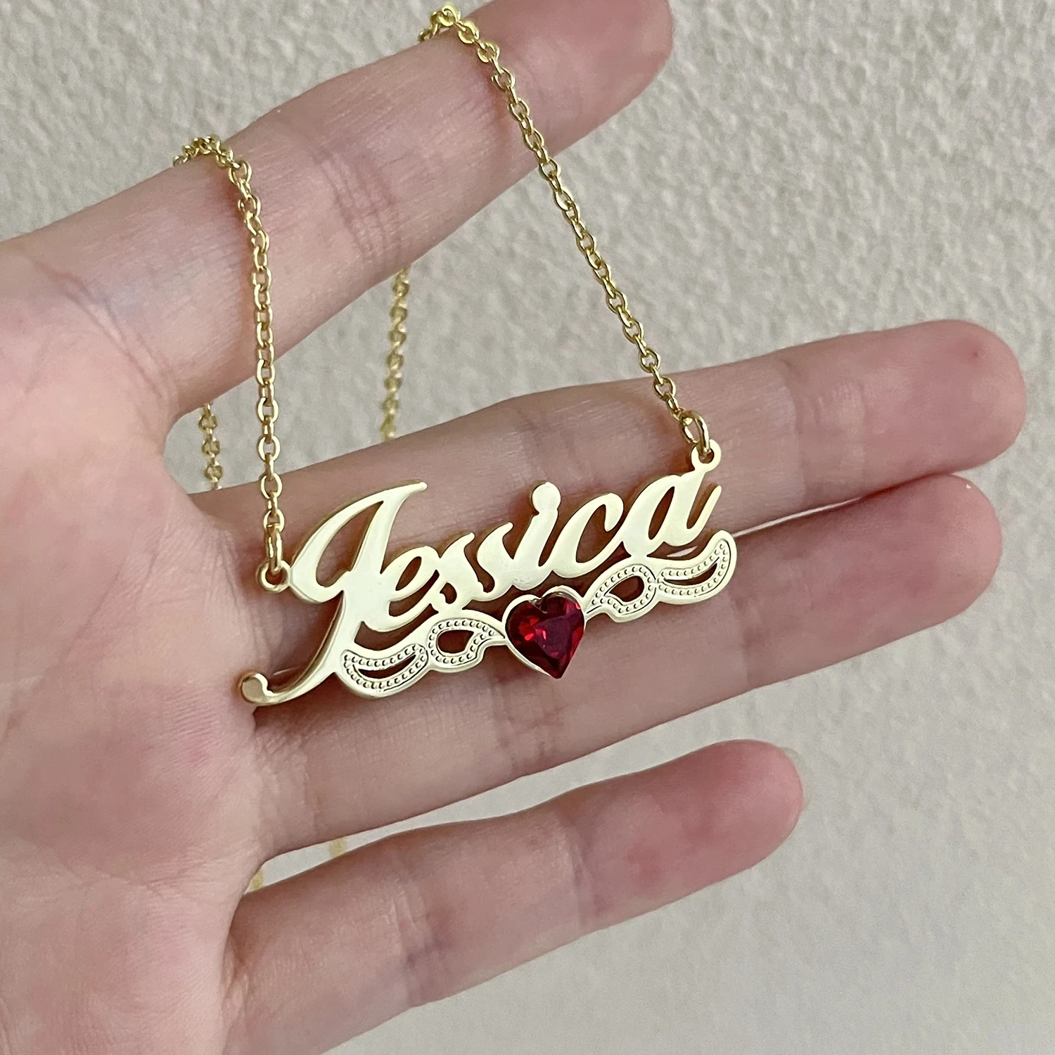 High-value Single-color Corroded Love Base Birthstone Necklace 18K Gold-plated Stainless Steel Pendant Birthday Gift For Women
High-value Single-color Corroded Love Base Birthstone Necklace 18K Gold-plated Stainless Steel Pendant Birthday Gift For Women