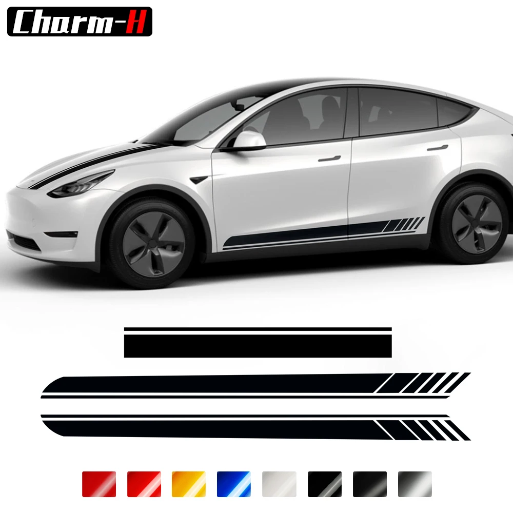 3pcs For Tesla Model Y Car Side Door Stickers Hood Bonnet Skirt Racing Stripe Decals Kit
3pcs For Tesla Model Y Car Side Door Stickers Hood Bonnet Skirt Racing Stripe Decals Kit