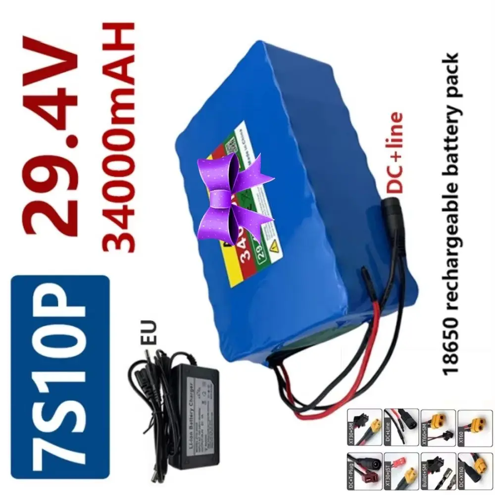 Аккумулятор литий-ионный 7S10P 18650, 34000 мАч, высокая емкость, 29.4В, со встроенной BMS, для инструментов и оборудования
Аккумулятор литий-ионный 7S10P 18650, 34000 мАч, высокая емкость, 29.4В, со встроенной BMS, для инструментов и оборудования