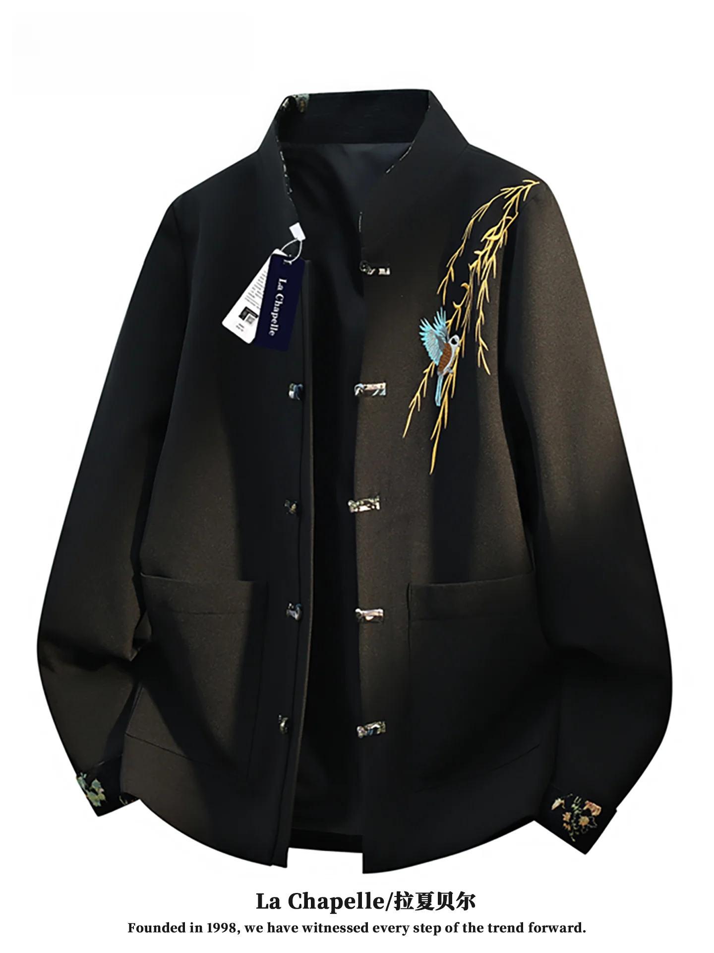 La Chapelle Spring 2026 Men's Casual Long Sleeve Jacket Hanfu Style National Trend Breathable Polyester Spring Autumn Wear
La Chapelle Spring 2026 Men's Casual Long Sleeve Jacket Hanfu Style National Trend Breathable Polyester Spring Autumn Wear