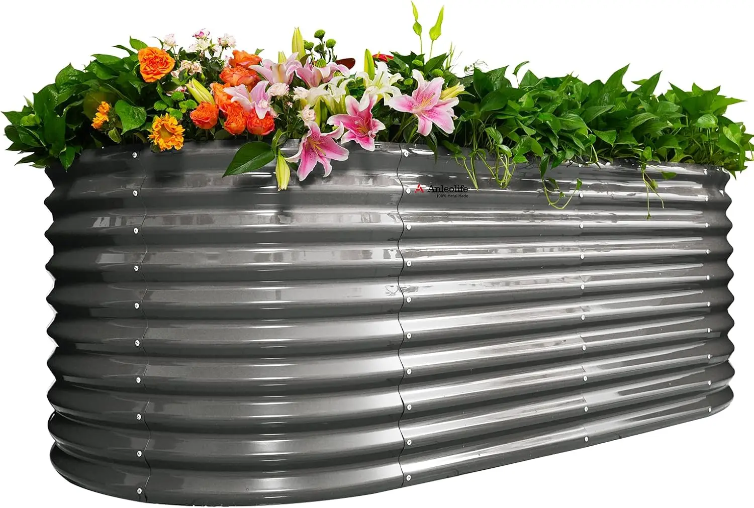 A ANLEOLIFE 30" Extra Tall Galvanized Raised Garden Beds Outdoor, 8x4x2.5ft Oval Metal Planter Boxes for Planting Vegeta
A ANLEOLIFE 30" Extra Tall Galvanized Raised Garden Beds Outdoor, 8x4x2.5ft Oval Metal Planter Boxes for Planting Vegeta