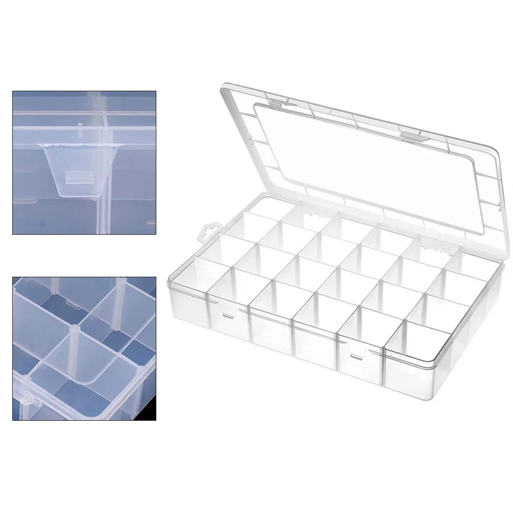 1pc 24 Grids Plastic Craft Organizer Storage Box With Removable Grids Household Transparent Dustproof Tool Storage Box
1pc 24 Grids Plastic Craft Organizer Storage Box With Removable Grids Household Transparent Dustproof Tool Storage Box