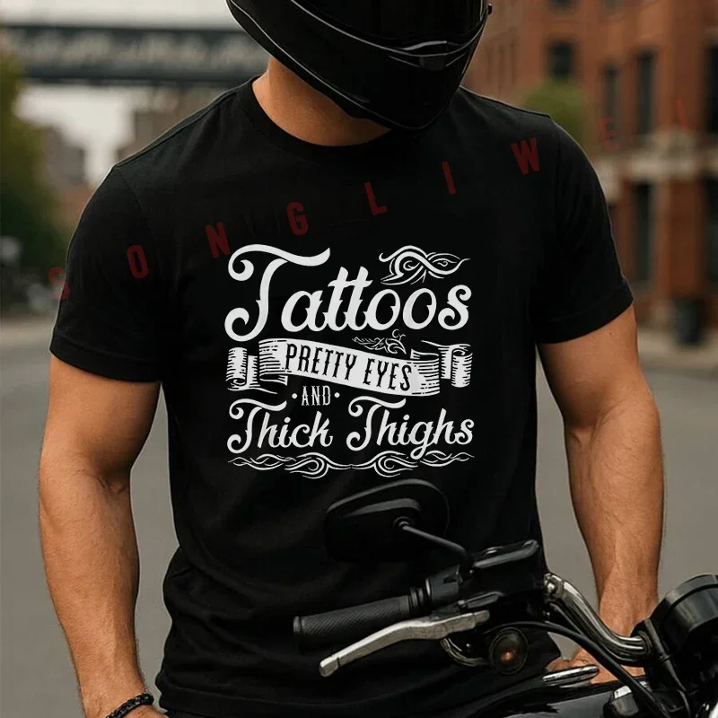Summer Motorcycle Casual Sports Loose Cotton T-shirt Thigh Tattoo Inspiration Print Motorcycle Men's Short-sleeved Top Tees
Summer Motorcycle Casual Sports Loose Cotton T-shirt Thigh Tattoo Inspiration Print Motorcycle Men's Short-sleeved Top Tees
