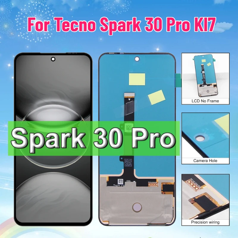 TFT-дисплей для Tecno Spark 30 Pro KL7: сенсорный экран в сборе, запчасть для замены дисплея Spark 30 Pro
TFT-дисплей для Tecno Spark 30 Pro KL7: сенсорный экран в сборе, запчасть для замены дисплея Spark 30 Pro