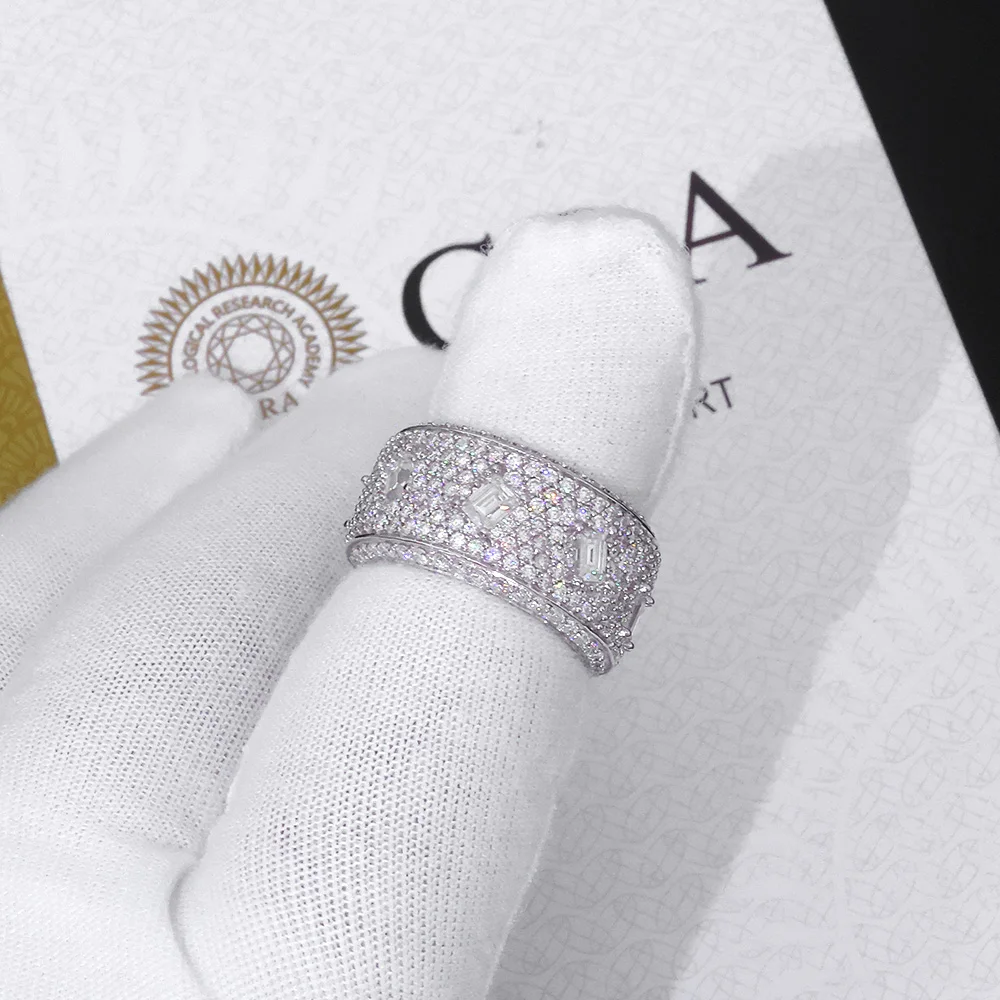ESKEEM Hip Hop Style Fully Iced Moissanite Ring Mixed Inlay Geometric Shape Bling 925 Silver Ring for Men and Women Gift
ESKEEM Hip Hop Style Fully Iced Moissanite Ring Mixed Inlay Geometric Shape Bling 925 Silver Ring for Men and Women Gift