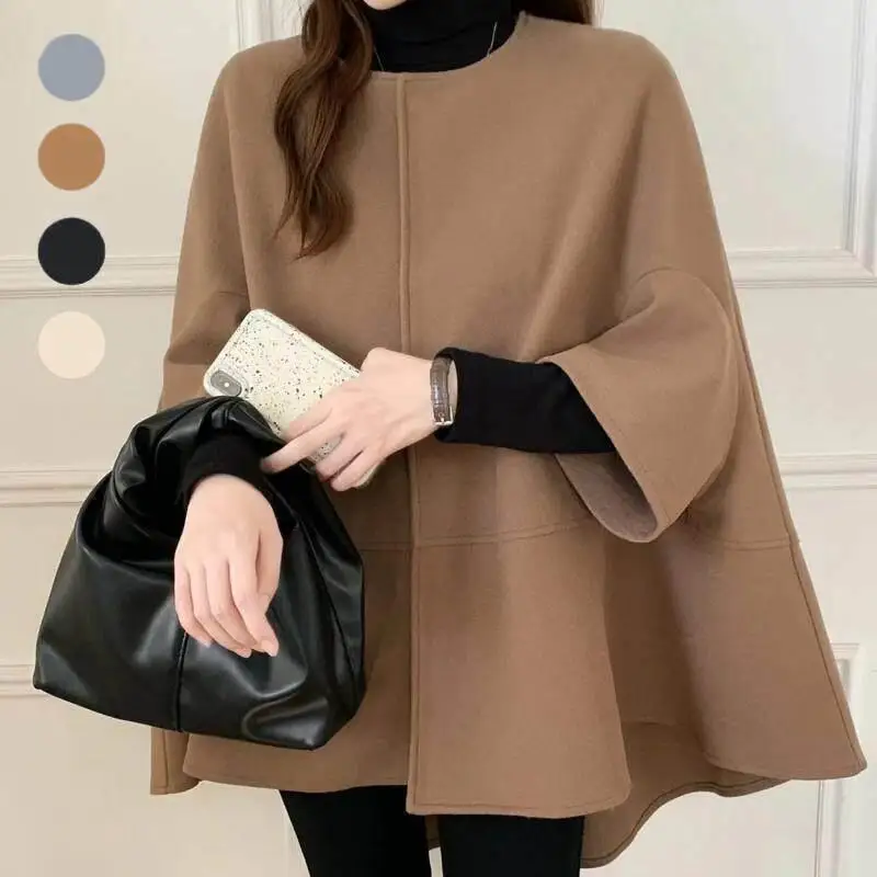 Women's Coat 2025 Autumn Winter Plaid Woolen Cloak Design Long Open Cardigan Style Fashionable Commute Wind Loose Batwing Sleeve
Women's Coat 2025 Autumn Winter Plaid Woolen Cloak Design Long Open Cardigan Style Fashionable Commute Wind Loose Batwing Sleeve