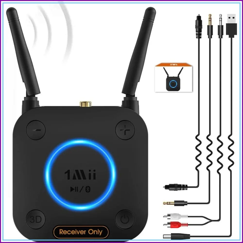 Long Range Bluetooth 5.3 Receiver, aptX HD Low Latency, 3D Surround, Optical RCA AUX for Home Stereo
Long Range Bluetooth 5.3 Receiver, aptX HD Low Latency, 3D Surround, Optical RCA AUX for Home Stereo