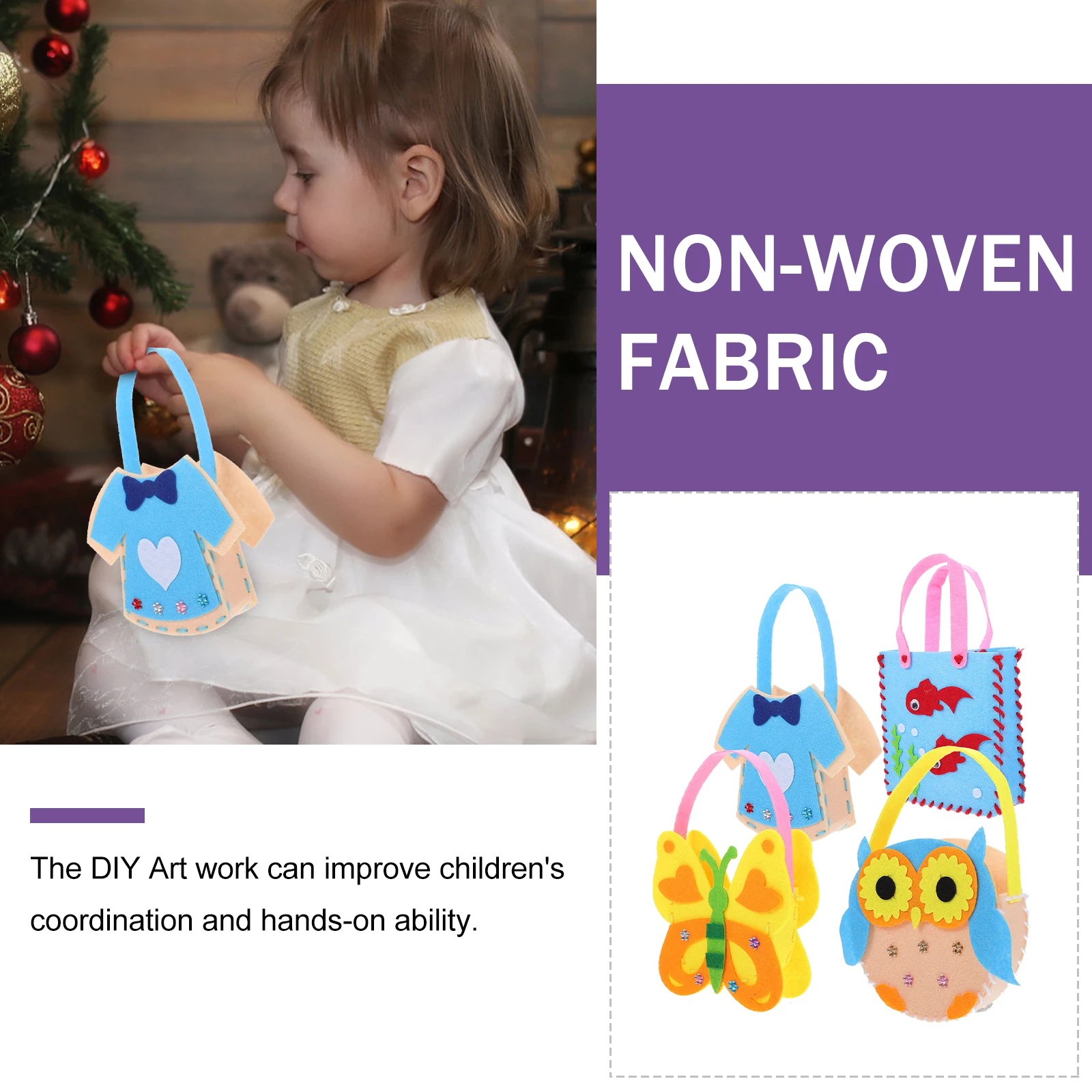 4 Pcs DIY Children Material Kit High quality Non woven Cartoon Pattern Gift Bag Kids Wallet Purses Craft Project Safe
4 Pcs DIY Children Material Kit High quality Non woven Cartoon Pattern Gift Bag Kids Wallet Purses Craft Project Safe