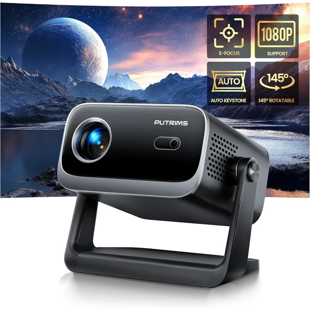 Mini Projector with WiFi Bluetooth, PUTRIMS Portable 1080P Support Movie Projector 145° Rotatable 50%
Mini Projector with WiFi Bluetooth, PUTRIMS Portable 1080P Support Movie Projector 145° Rotatable 50%