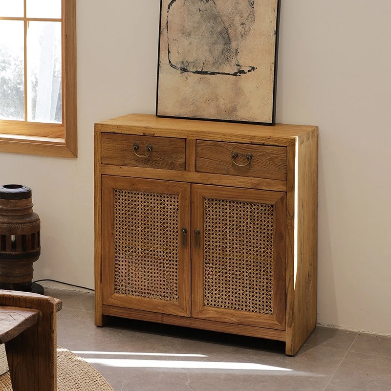 Rattan cabinet Solid wood dining side cabinet Modern living room Storage cabinet with drawers Homestay home
Rattan cabinet Solid wood dining side cabinet Modern living room Storage cabinet with drawers Homestay home