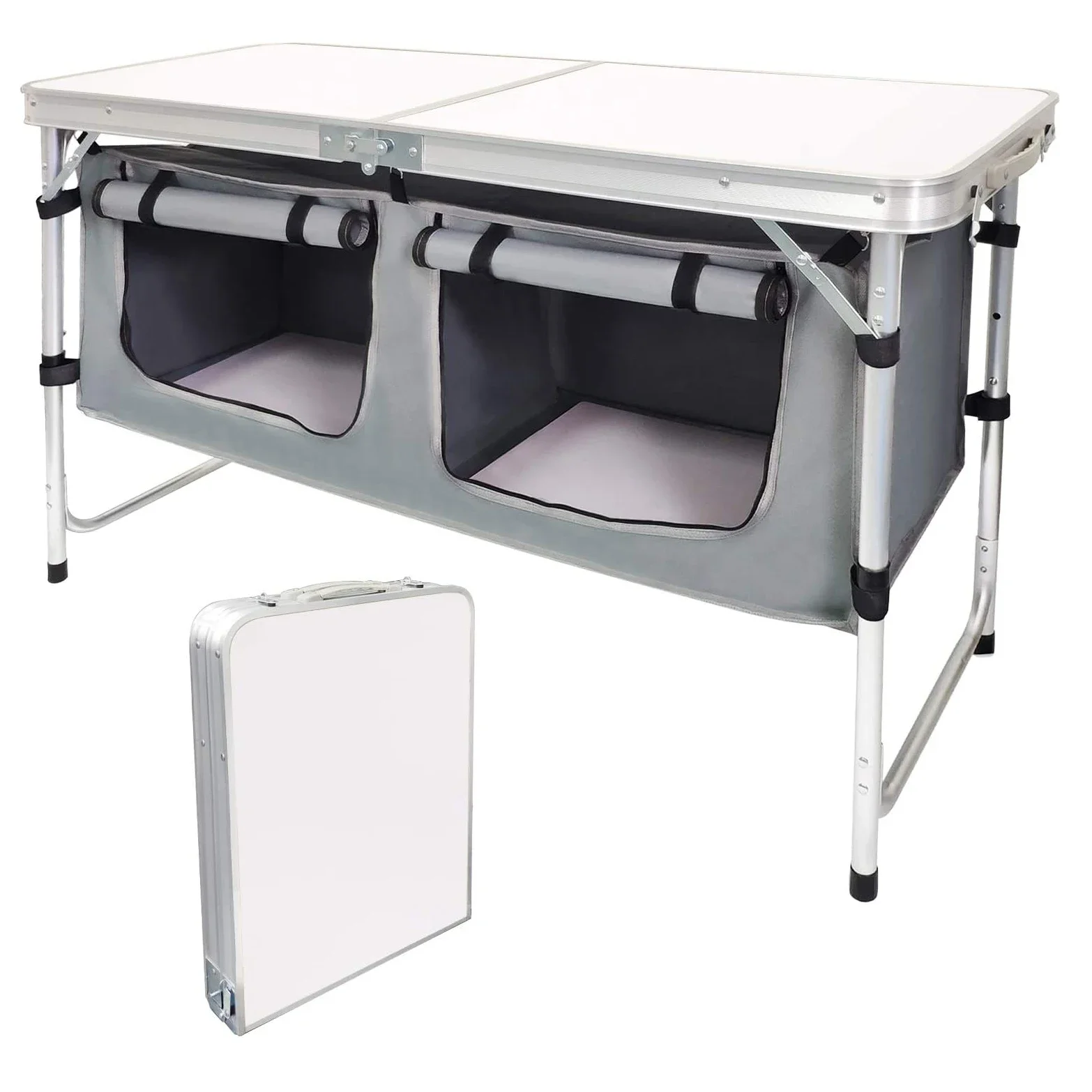 Camp camping table with adjustable legs for beach, backyard, barbecue, party, and picnic tables
Camp camping table with adjustable legs for beach, backyard, barbecue, party, and picnic tables